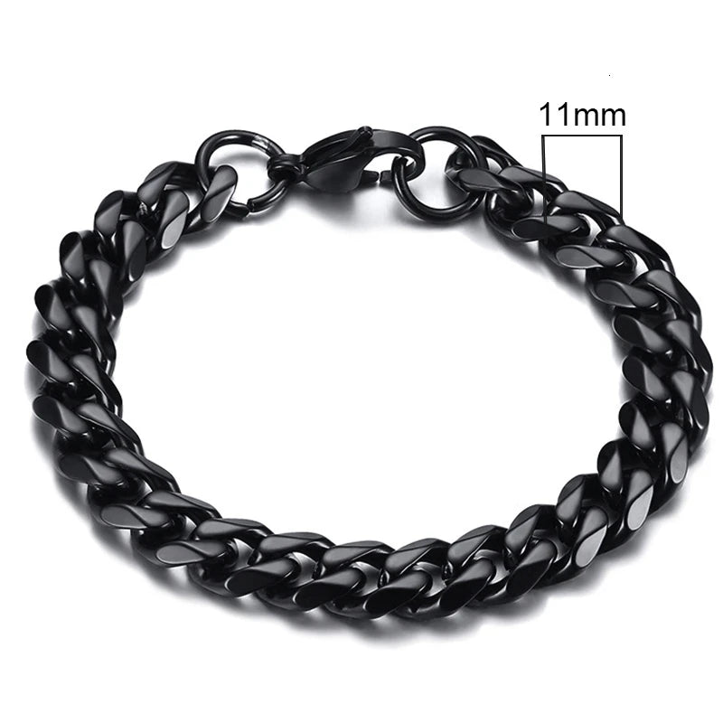 Vnox bracelet from 3 to 11 mm with stainless steel