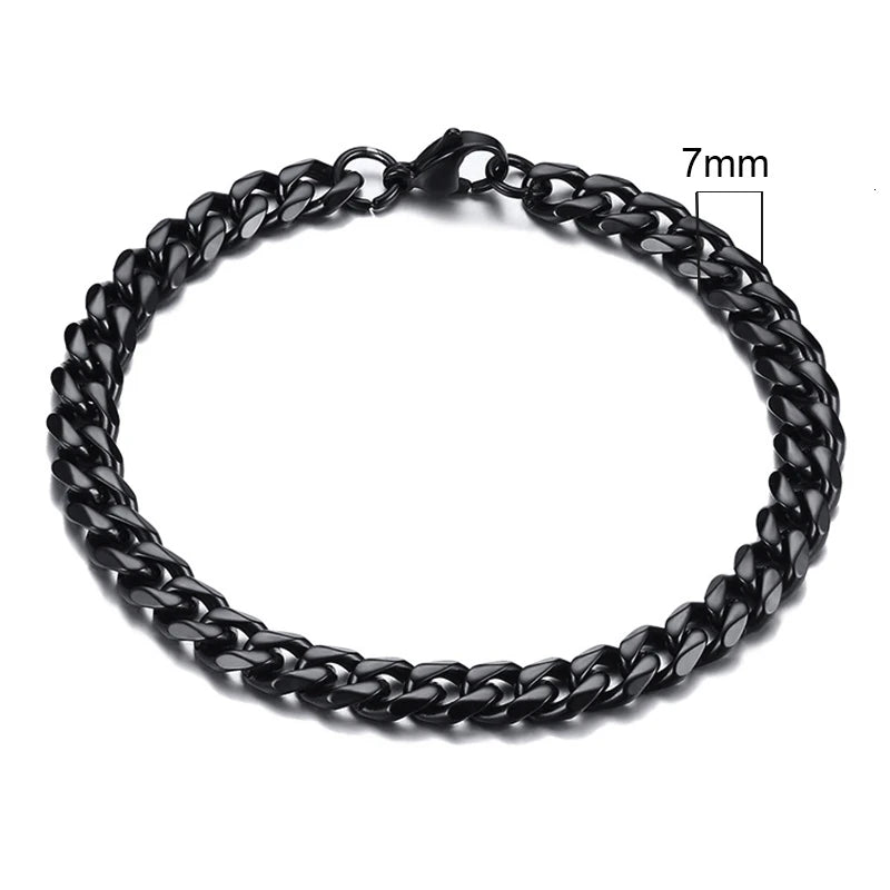 Vnox bracelet from 3 to 11 mm with stainless steel
