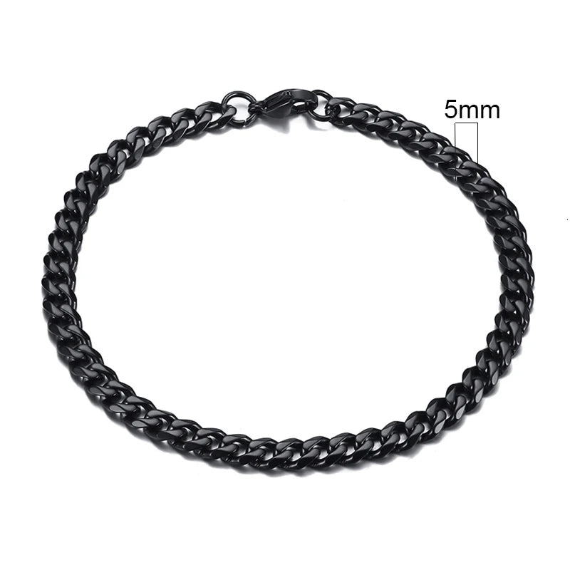 Vnox bracelet from 3 to 11 mm with stainless steel