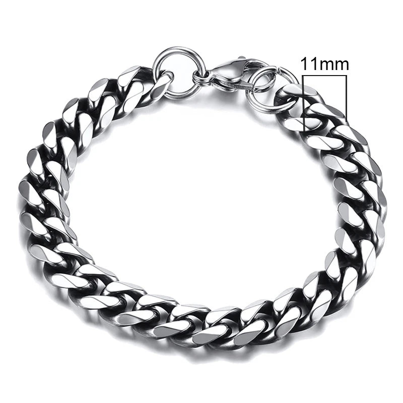 Vnox bracelet from 3 to 11 mm with stainless steel