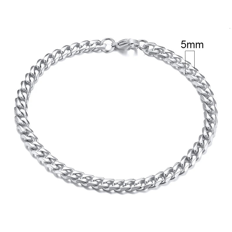 Vnox bracelet from 3 to 11 mm with stainless steel
