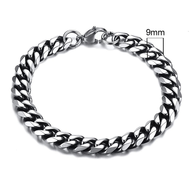 Vnox bracelet from 3 to 11 mm with stainless steel
