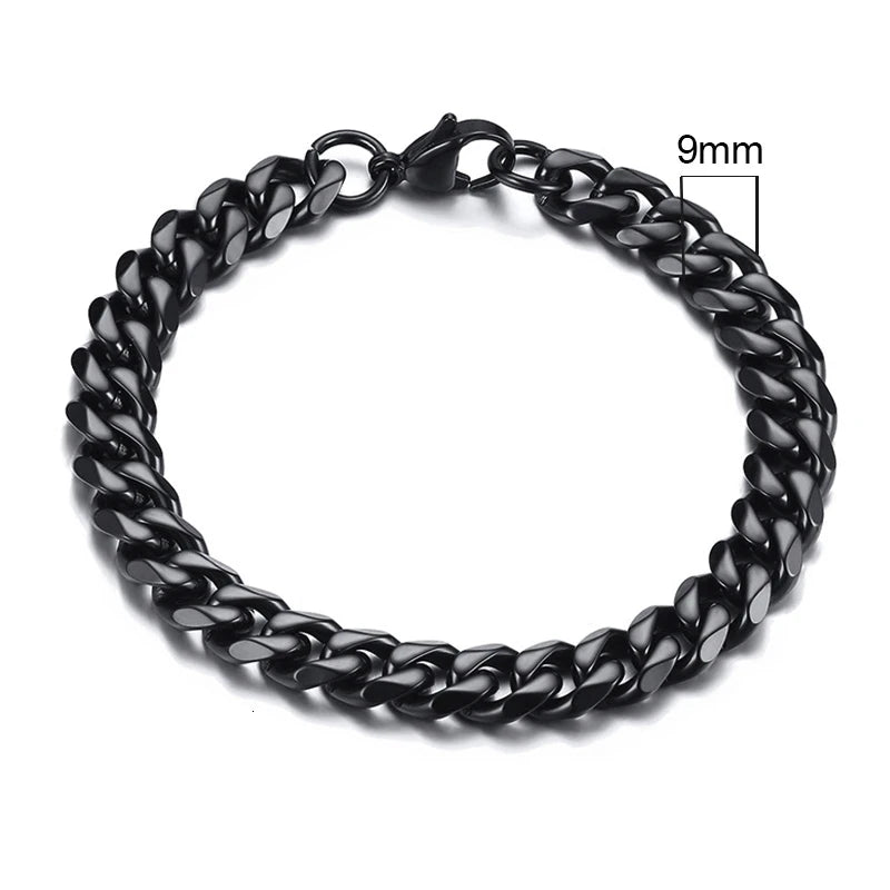 Vnox bracelet from 3 to 11 mm with stainless steel