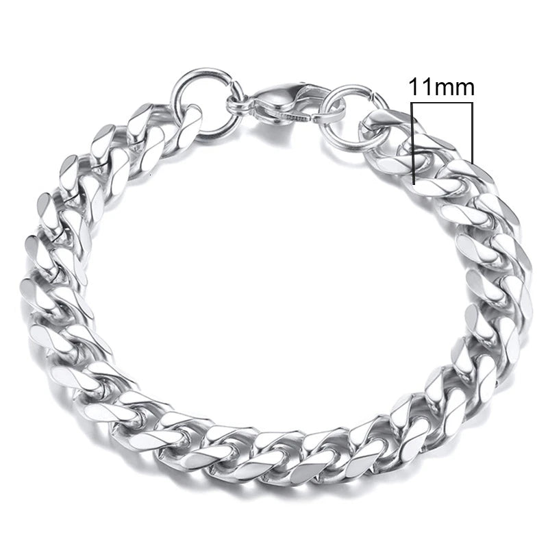 Vnox bracelet from 3 to 11 mm with stainless steel