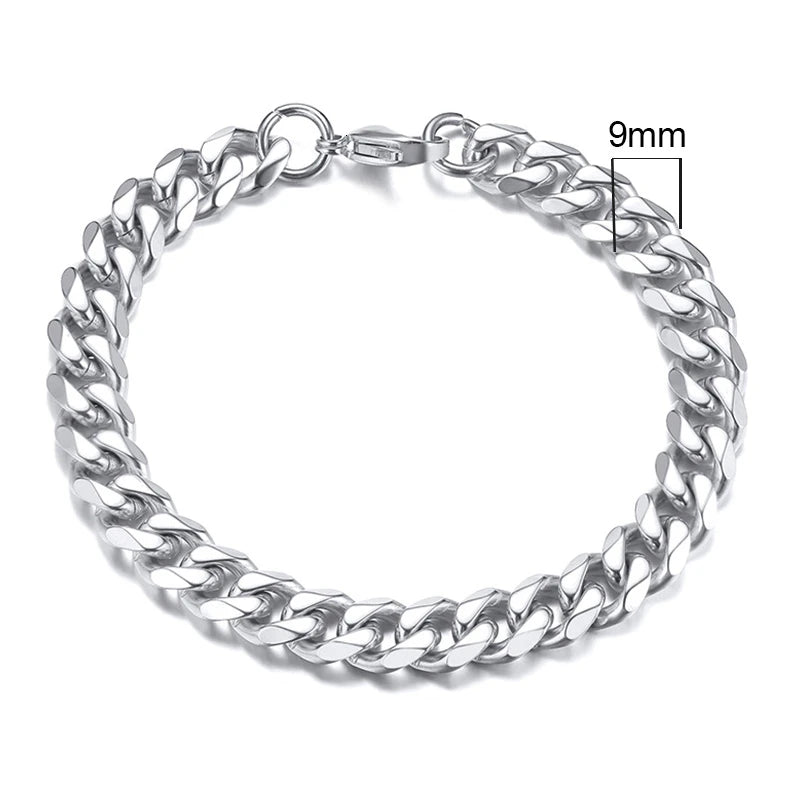 Vnox bracelet from 3 to 11 mm with stainless steel