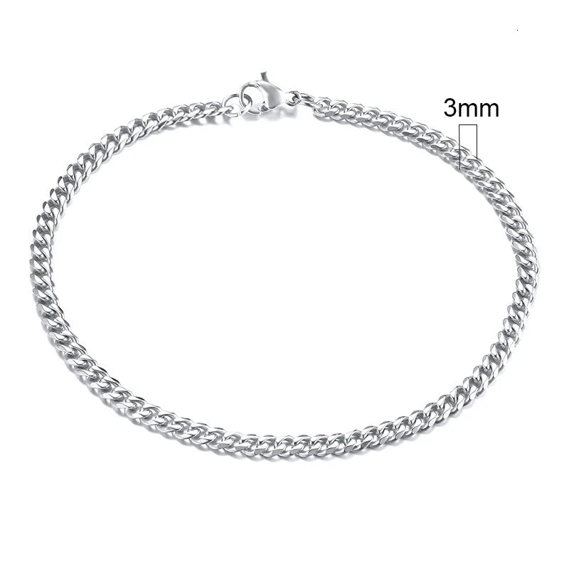 Vnox bracelet from 3 to 11 mm with stainless steel