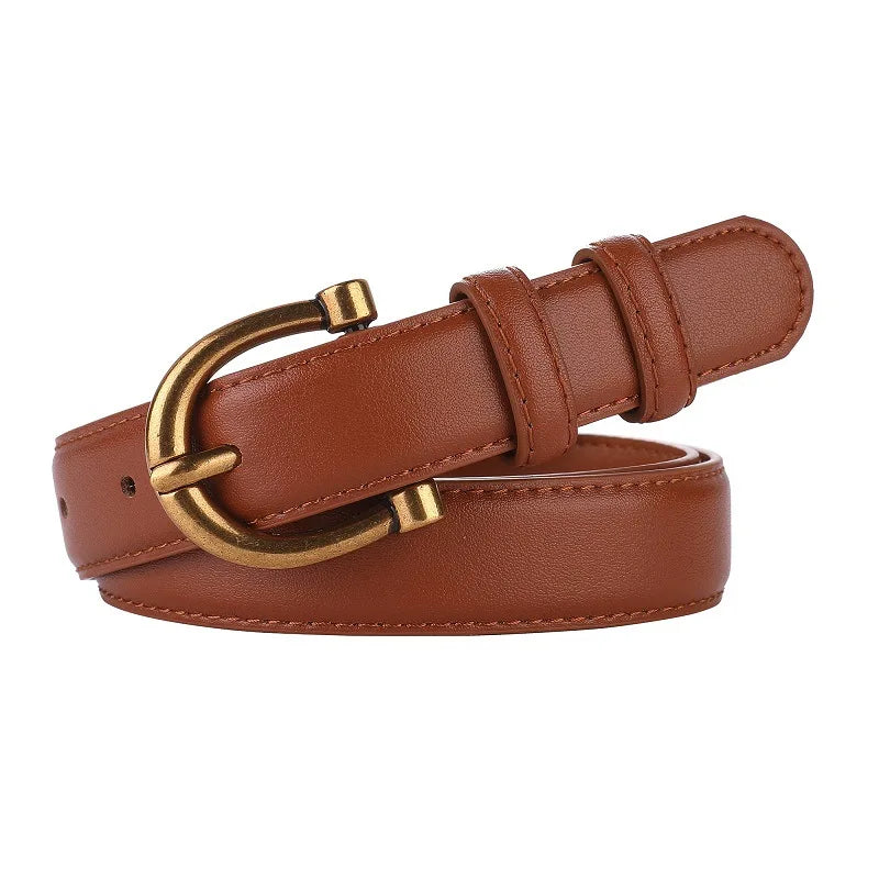 Women's belt made of suede or genuine leather