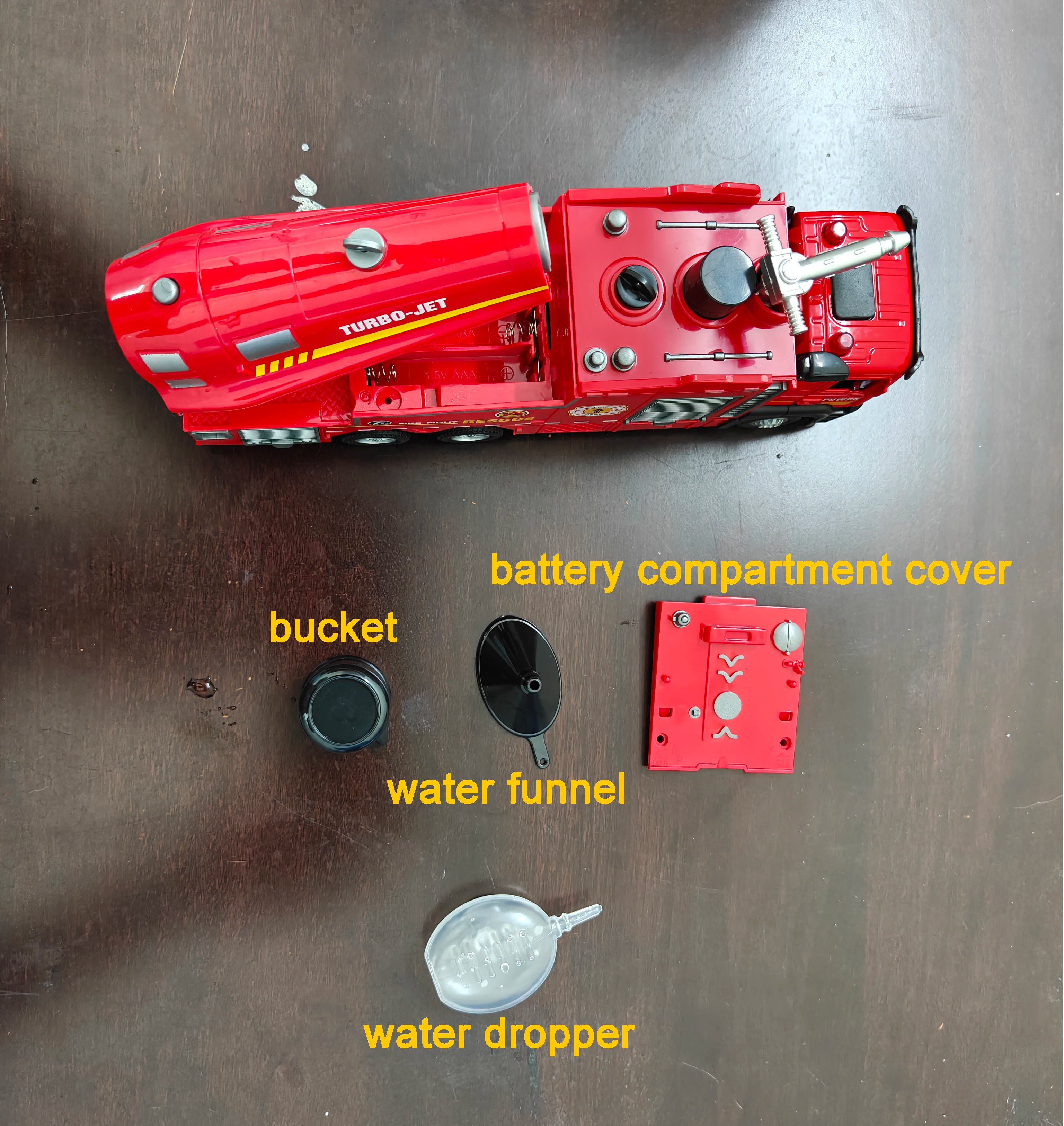 Fire Truck with Water Spray - Children's Toy