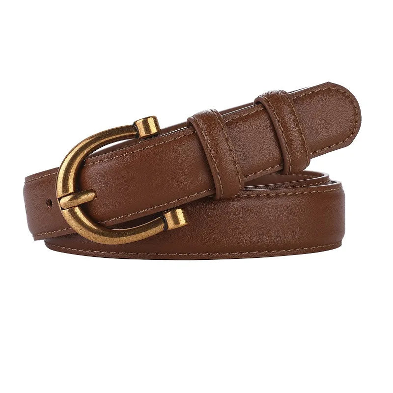 Women's belt made of suede or genuine leather