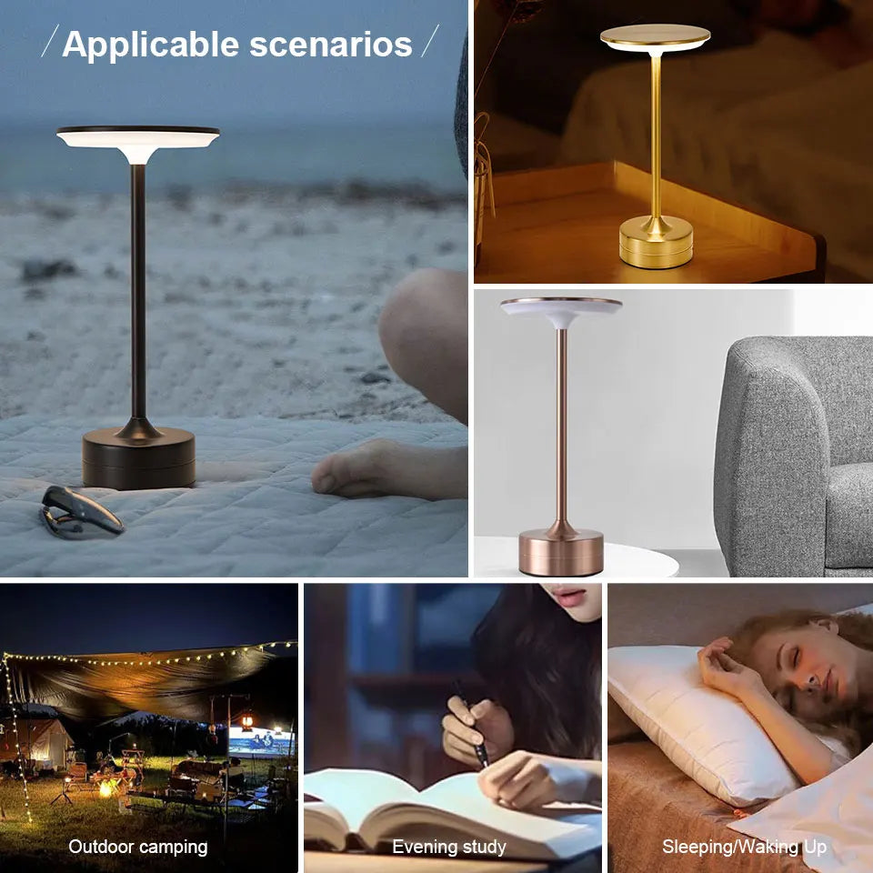 Rechargeable LED desk lamp with touch sensor