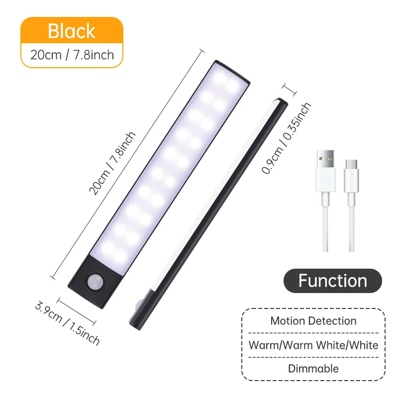 Wireless LED night light with motion sensor