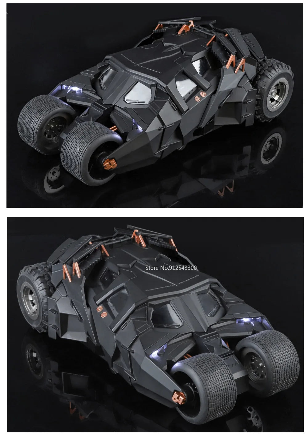 The Dark Knight 1:18 Batmobile Diecast Car – Sound, Light & Sliding Spray Function