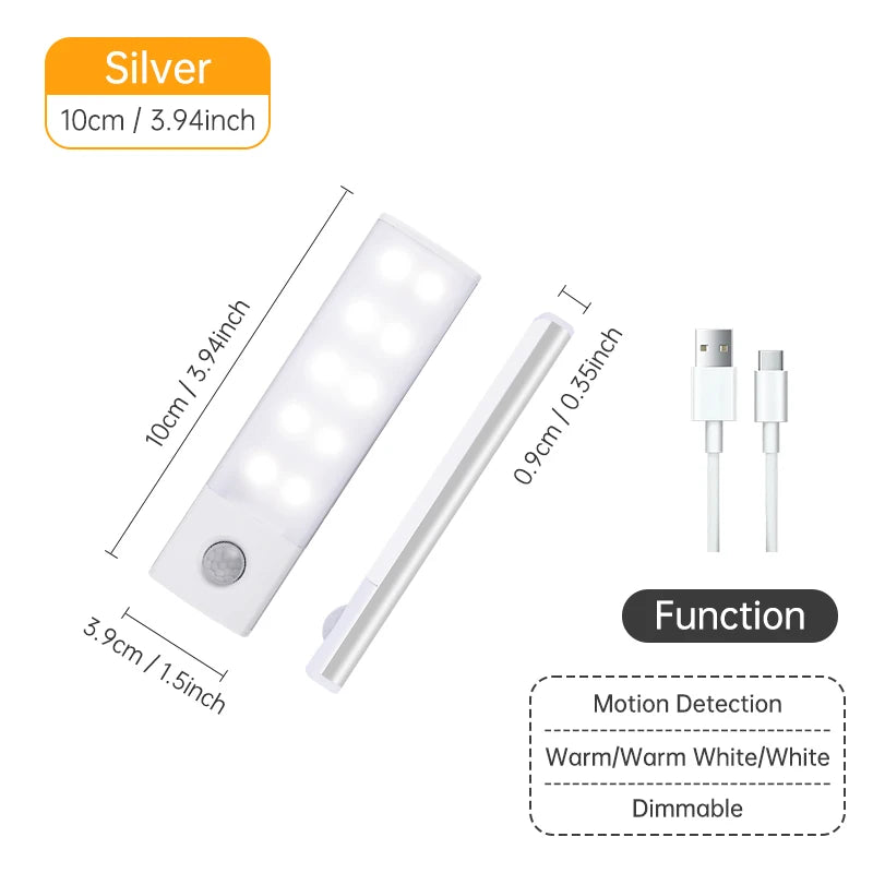 Wireless LED night light with motion sensor