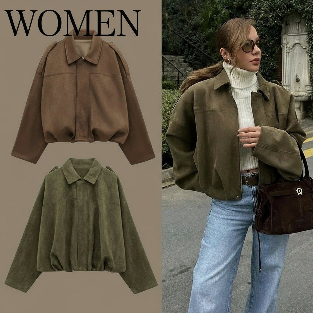 Suede bomber jackets