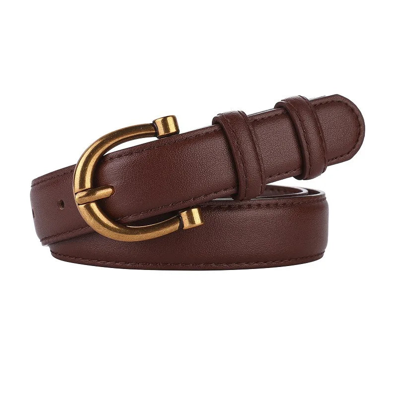 Women's belt made of suede or genuine leather