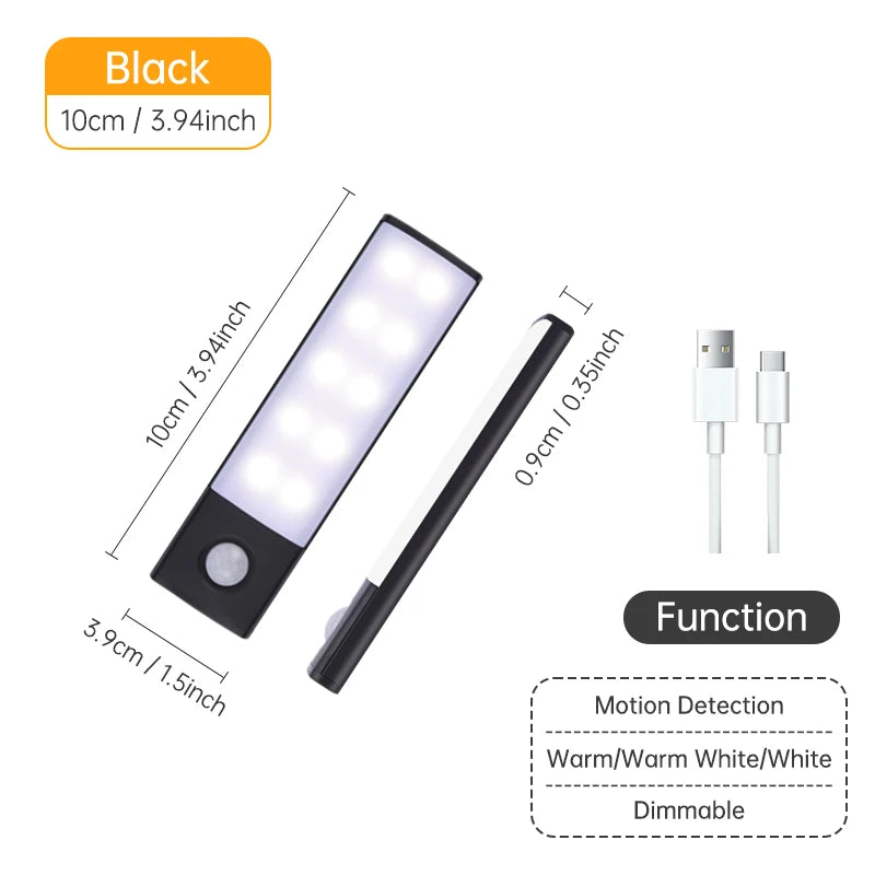 Wireless LED night light with motion sensor