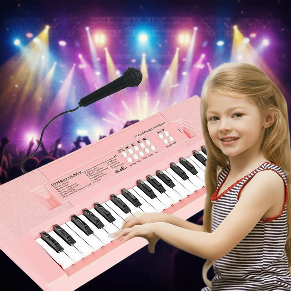 Electronic Children's Piano with Microphone – 37 Keys