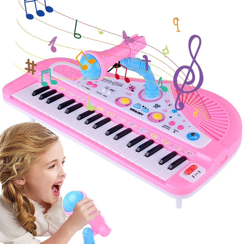 Electronic Children's Piano with Microphone – 37 Keys