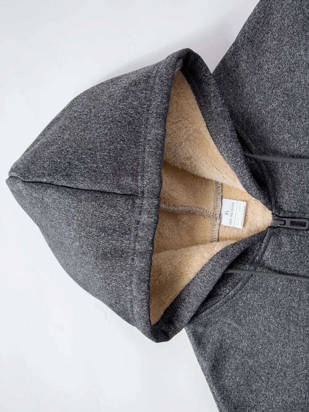 Men's winter jacket with zipper and hood