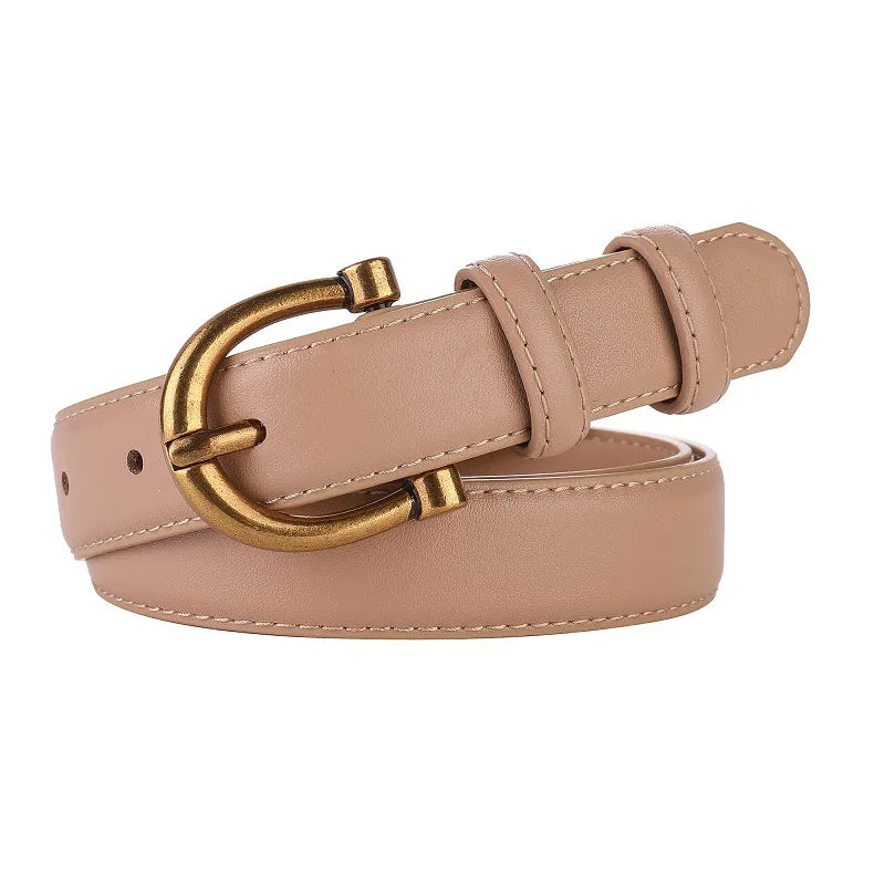 Women's belt made of suede or genuine leather