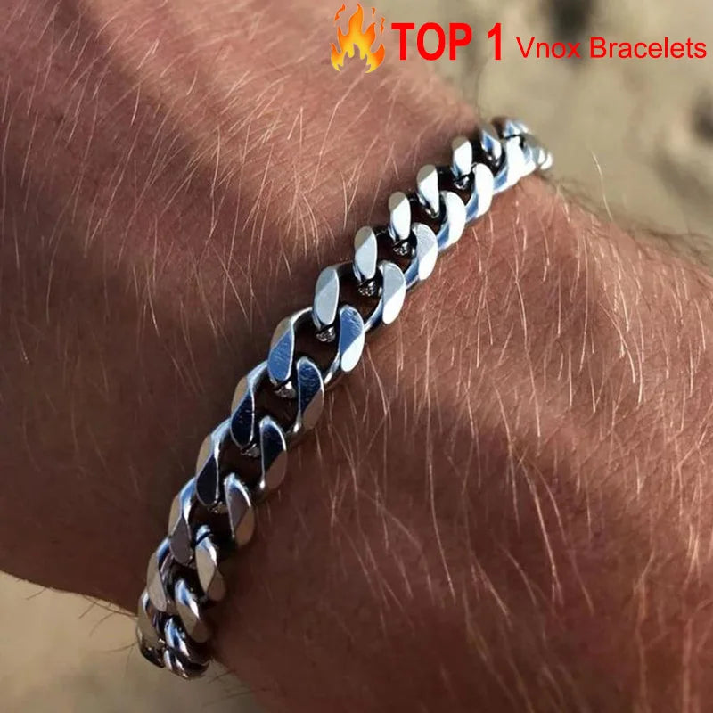 Vnox bracelet from 3 to 11 mm with stainless steel