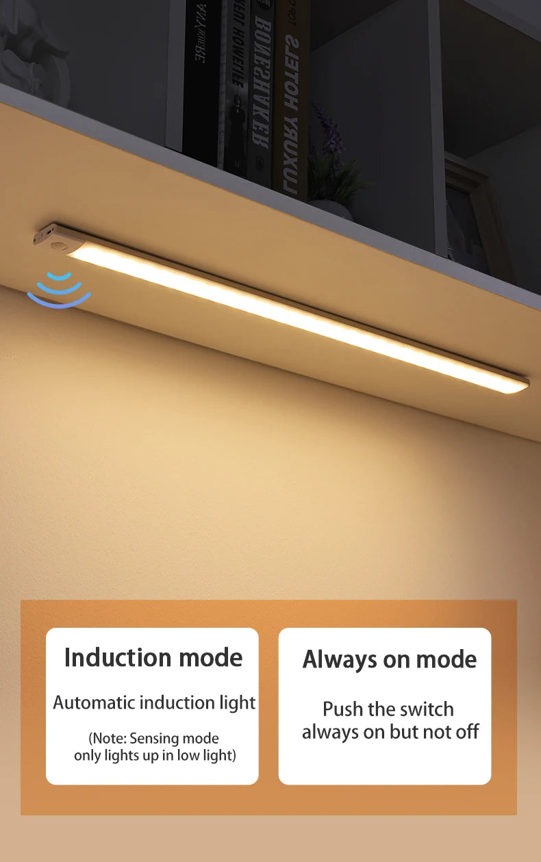 Wireless LED night light with motion sensor