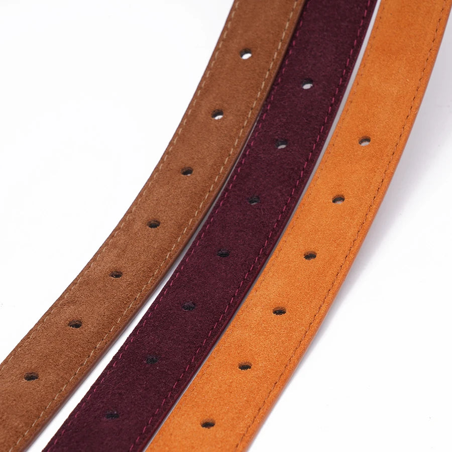 Women's belt made of suede or genuine leather