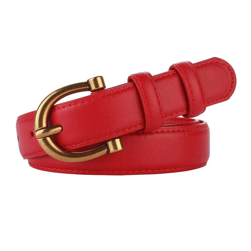 Women's belt made of suede or genuine leather